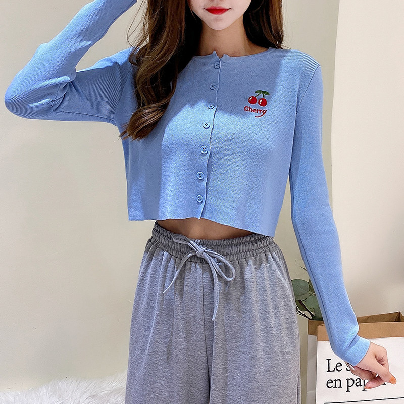 露脐短款高腰秋冬新款修身针织衫 韩伊格毛针织衫