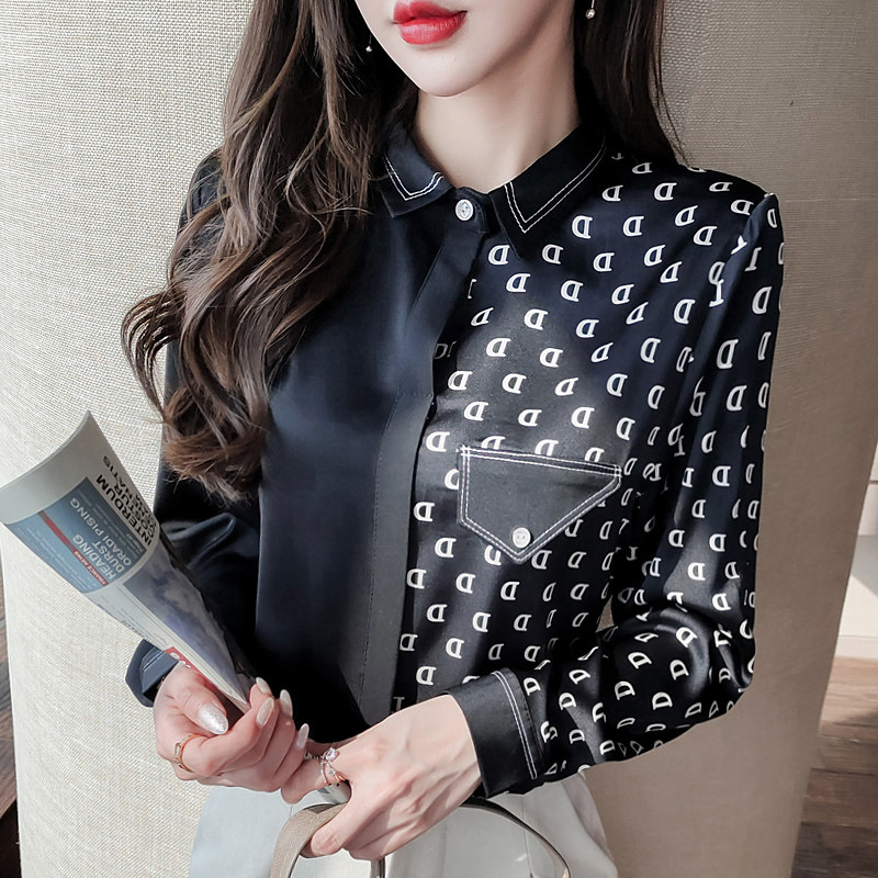 女2021年春秋装新款白色职业衬衫 圣澜菲诺衬衫