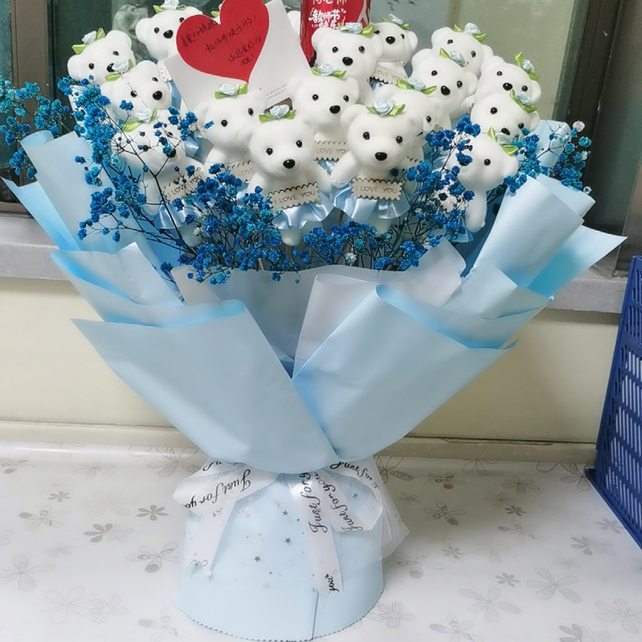 生日花束半成品包装纸零食香烟鲜花自己包礼物手工花束diy材料包