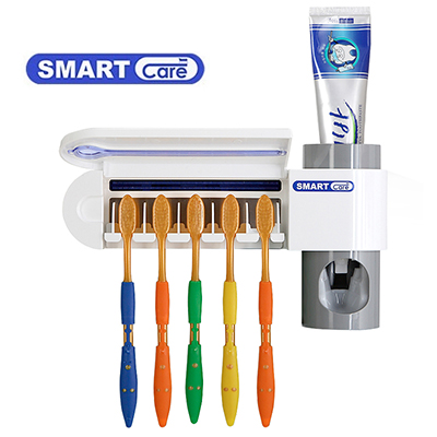 韓國正品Smart Care牙刷消毒器自動擠牙膏器烘乾電動牙刷架置物架