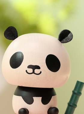 森活木趣可爱车载桌面装饰治愈解压女生礼物男生汽车招财弹簧摆件