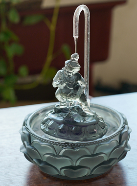 珍悦古法琉璃水供流水黑财神