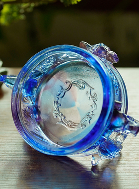 琉璃吉象圆满香炉桌面摆件