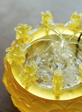 珍悦黄财神循环流水招财摆件