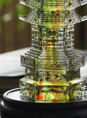 珍悦古法琉璃文昌塔摆件