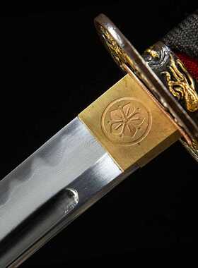 高档手工日本刀武士刃打刀一体长刀剑居合道冷兵器武式刀未开刃