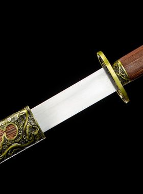 龙泉市刀剑手工锻打一体双手苗刀