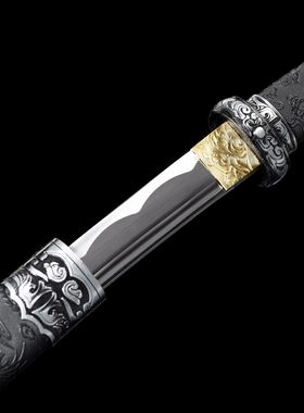 龙泉市刀剑素装1045钢一体日式