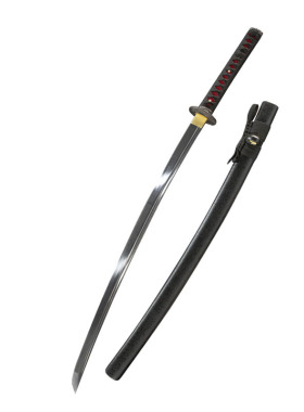 黑色日本武士刃东洋居合道打刀一体高锰钢长刀katana工艺品未开刃