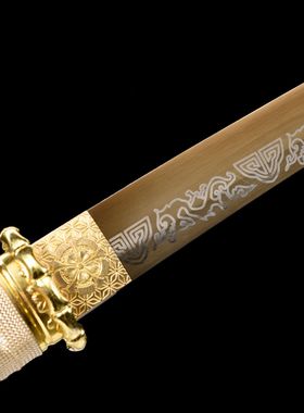 龙泉市刀剑高锰钢烤金日式短刀