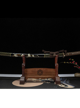 龙泉一体日本刀高档手工大马士革