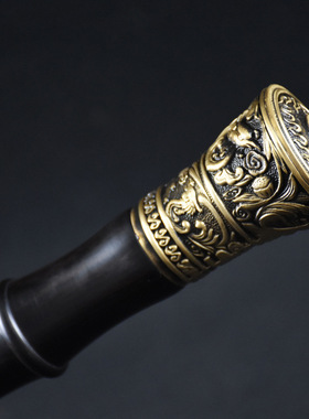 龙泉市刀剑花纹钢一体宝剑黑檀木