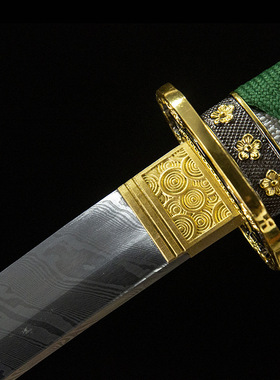 外贸大马士革纹日本刀东洋武士