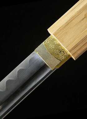 手工白木居合刀日本刀武士刃套装龙泉刀剑Shirasaya短刀剑未开刃