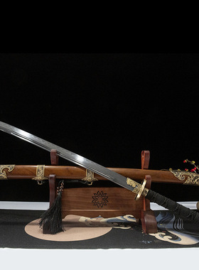 寒梅清刀龙泉市花纹钢覆土烧刃