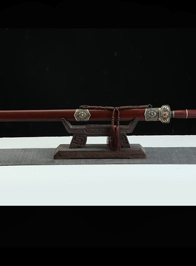 瓦面汉剑秦剑花纹钢一体手工锻打