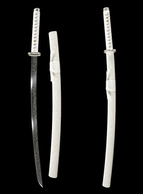 高锰钢日本打刀武士刃长刀龙泉刀剑手工一体居合太刀katana未开刃