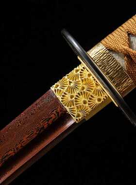 大马士革日本刀一体长刀武士刃龙泉刀剑东洋居合刀katana未开刃