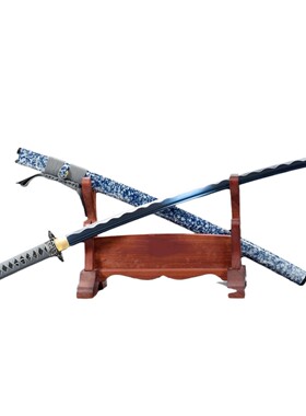 龙泉市刀剑中碳钢烤蓝日式指挥刀