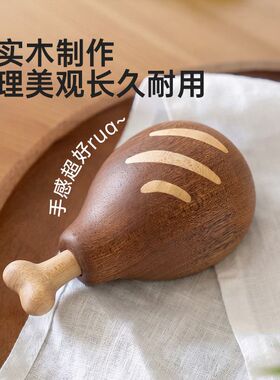 高级感实木鸡腿冰箱贴创意开瓶器磁吸装饰原木质感个性家居装饰品