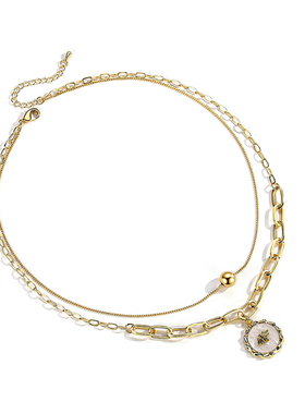 双层叠戴欧美风秋冬新款毛衣链