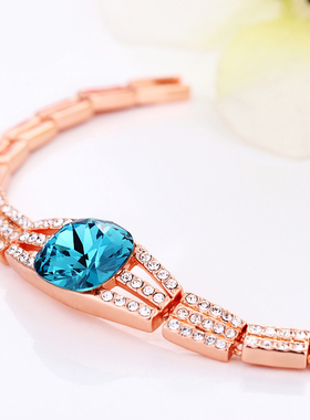 小众手镯镀金友谊刻字情人节礼物