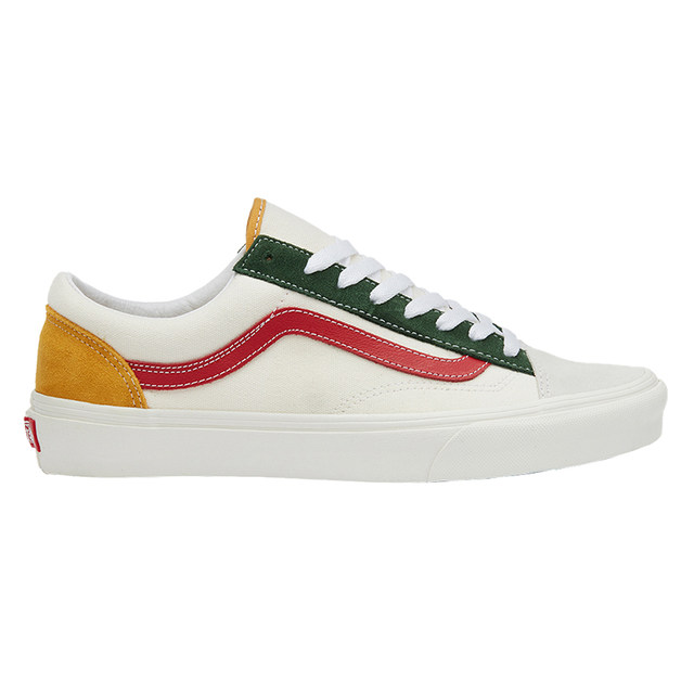 red yellow and green vans
