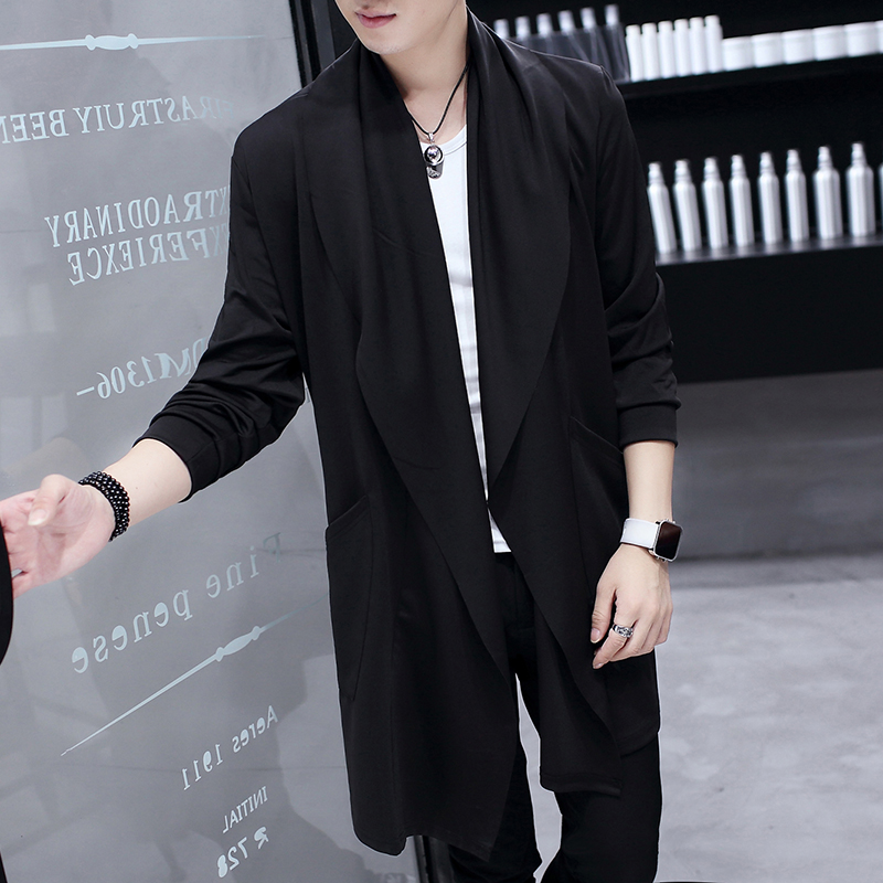 2019春夏中长款韩版学生修身褂披风 heheman风衣