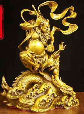 黄铜魁星点斗桌面摆件