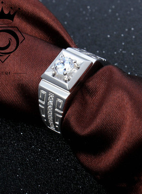 纯银欧美风镀18k礼品钻石戒指