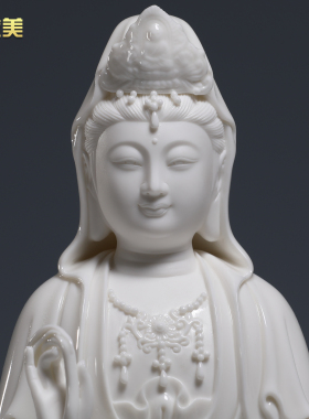 晟美陶瓷16寸立荷观音佛像