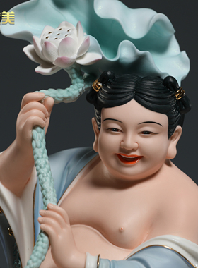 晟美陶瓷12至16寸和合二圣神像