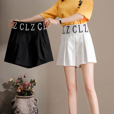 2021夏新款女ins港味短裤宽松显瘦阔腿裤薄款休闲白色a字潮流裤子