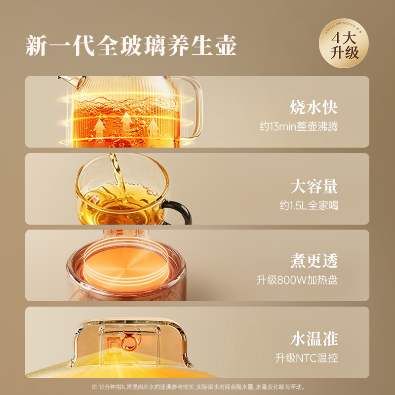 Glass health pot constant temperature