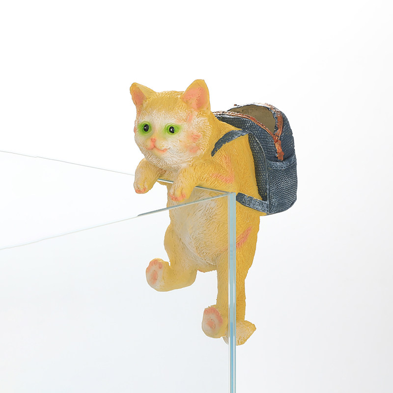 鱼缸造景猫咪背包缸边悬挂摆件水族箱办公桌创意可爱装饰全套布景,淘宝优惠券,粉丝福利购,淘宝优惠卷