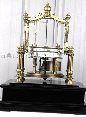 景工新品纯铜趣味玩乐机械座钟