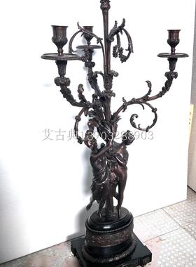 欧式黑色理石蜡烛台节节高升