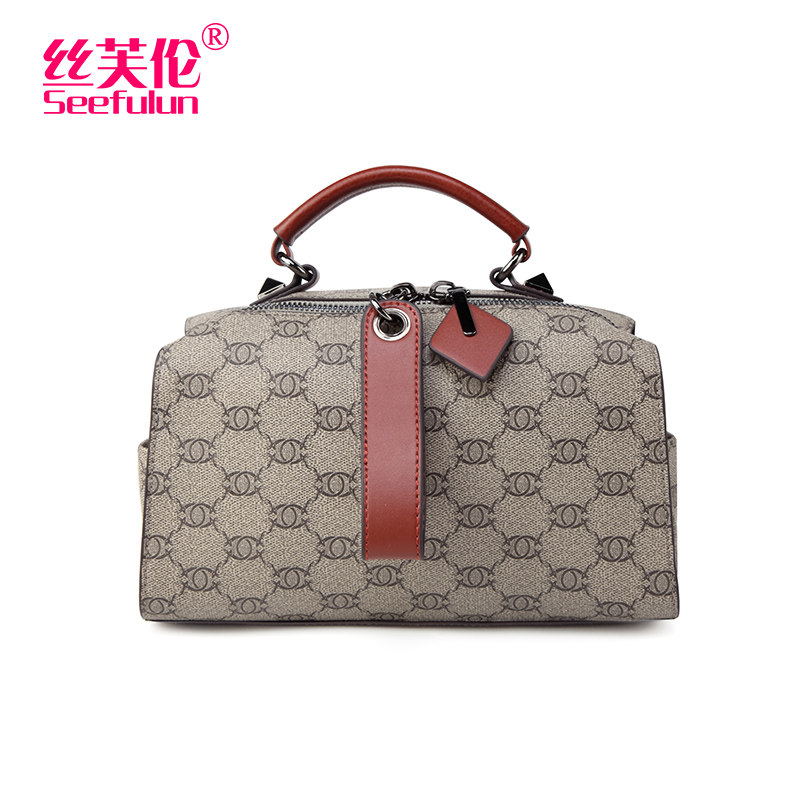 双肩带2023春夏新款大容量斜挎包包 丝芙伦女士包袋