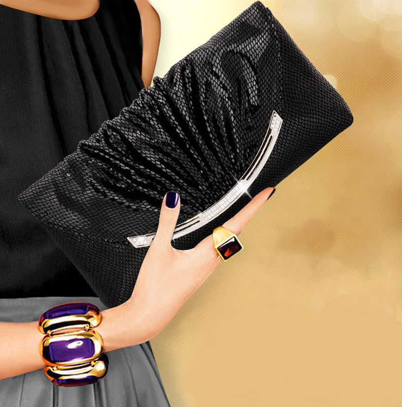 晚宴金色女气质2020新款镶钻手拿包 丝芙伦女士包袋