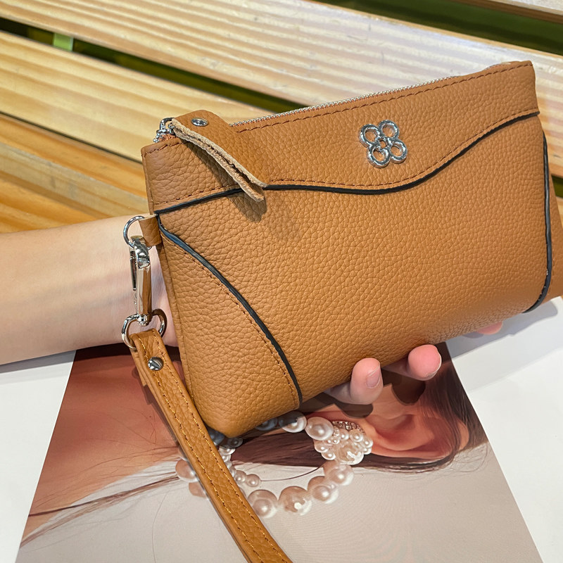 2026春季新款真皮手拿包手拎钱包小巧轻便软牛皮散步零钱包放手机,淘宝优惠券,粉丝福利购,淘宝优惠卷