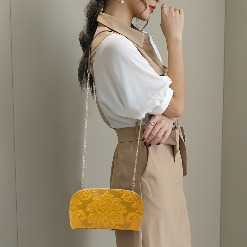 真皮贝壳女士气质晚宴礼服零钱包 丝芙伦女士包袋