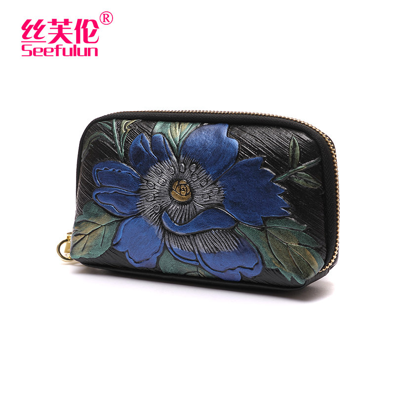 2022新款真皮时尚妈妈买菜零钱包 丝芙伦女士包袋