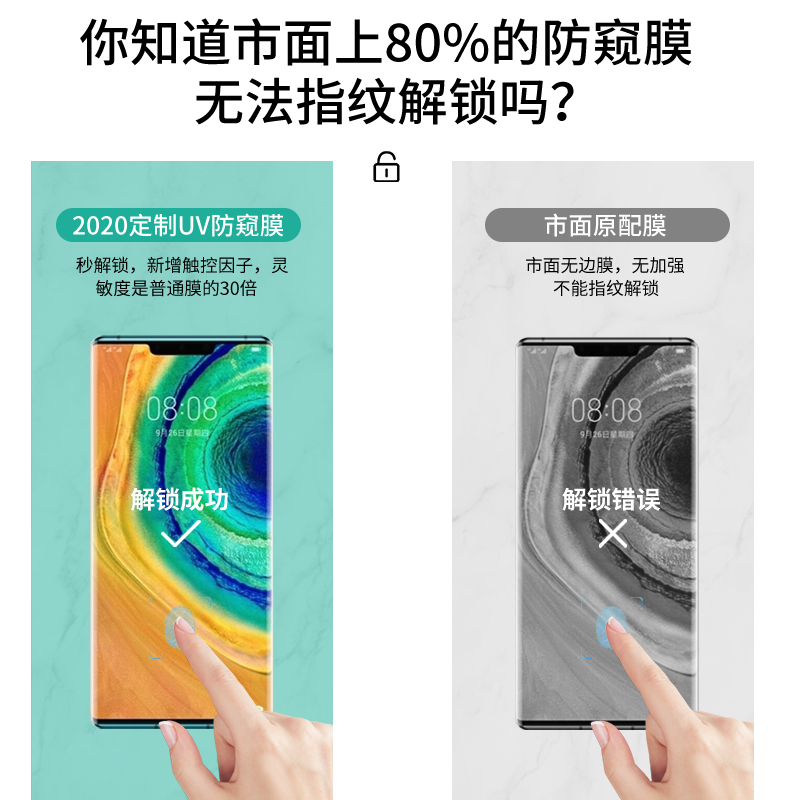 适用华为nova9prouv全胶钢化膜Nova9高清防窥膜指纹秒解UV全胶膜nova10prouv防窥钢化膜nova8pro - 图0