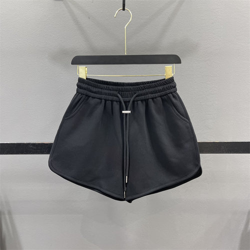 休闲运动短裤女2025夏季新款松紧腰抽绳宽松显瘦辣妹A字阔腿热裤 - 图2