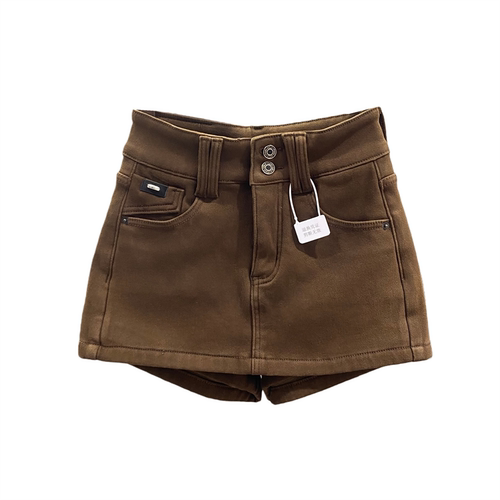 复古加绒加厚牛仔半身裙女2025秋冬假两件显瘦辣妹A字包臀短裙裤 - 图3