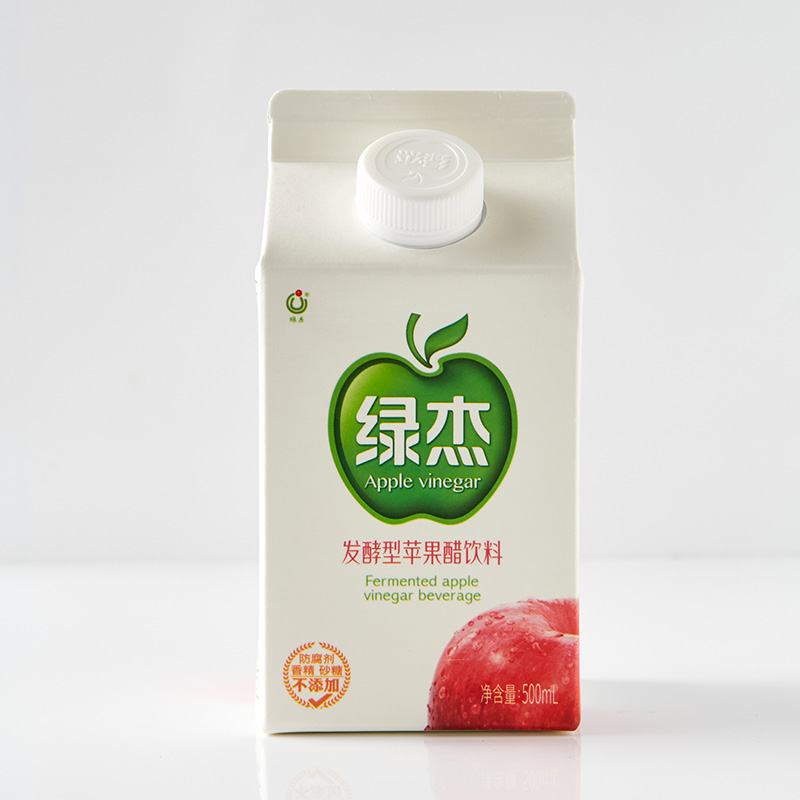 绿杰苹果醋饮料500ml*8盒整箱装果汁饮品无蔗糖0脂肪苹果醋饮料 - 图2