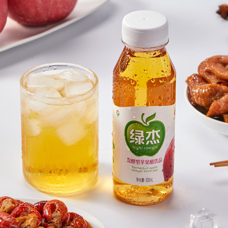 绿杰发酵型苹果醋饮料300ml*15瓶0代糖0脂肪70%果汁干净配料酸爽,淘宝优惠券,粉丝福利购,淘宝优惠卷