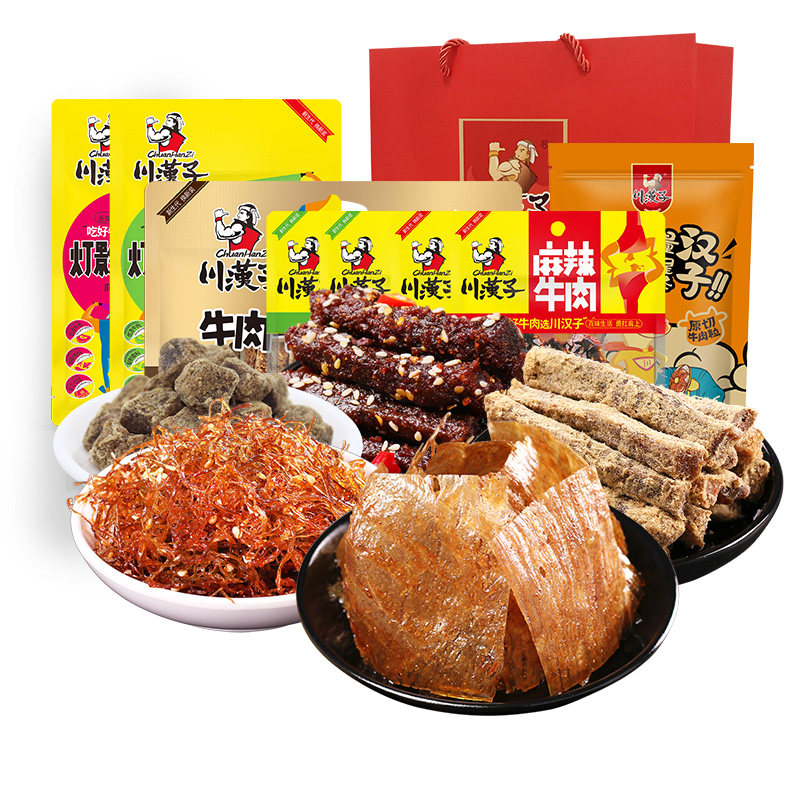 川汉子8种爆款条组合800g牛肉干 川汉子牛肉类