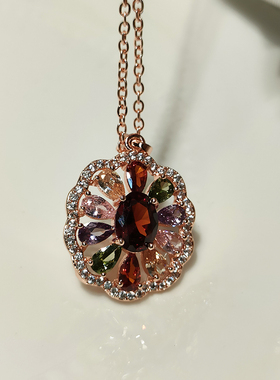 十字轻奢气质防过敏彩微镶锁骨链