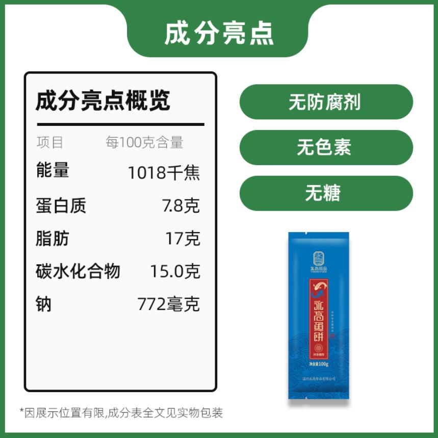 永高食品温州非遗特产速冻鮸鱼饼火锅预制菜礼盒100g*12条包邮 - 图3